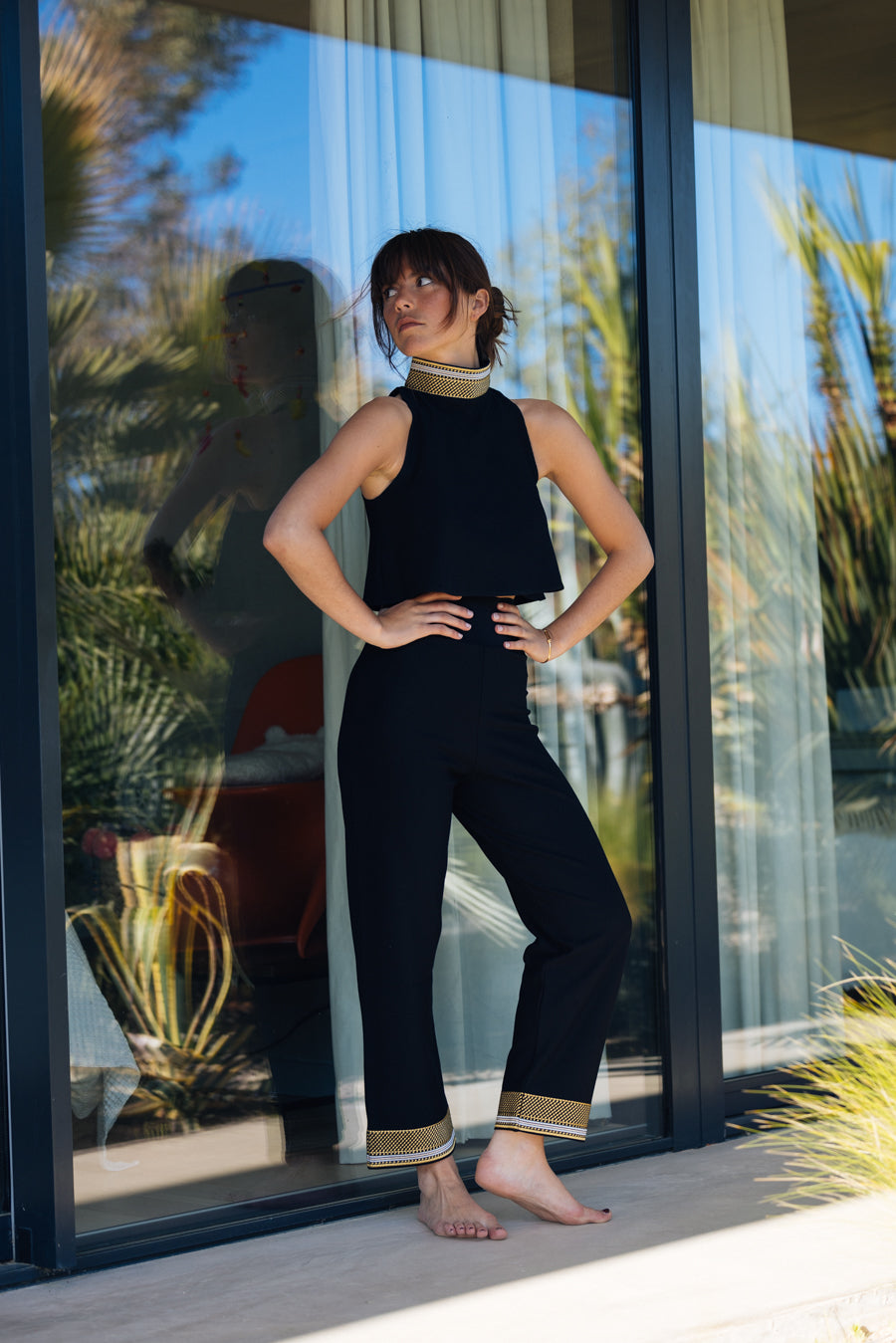 Pantalon brodé Clyde