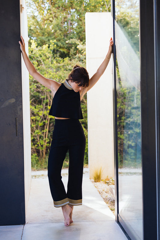 Pantalon brodé Clyde
